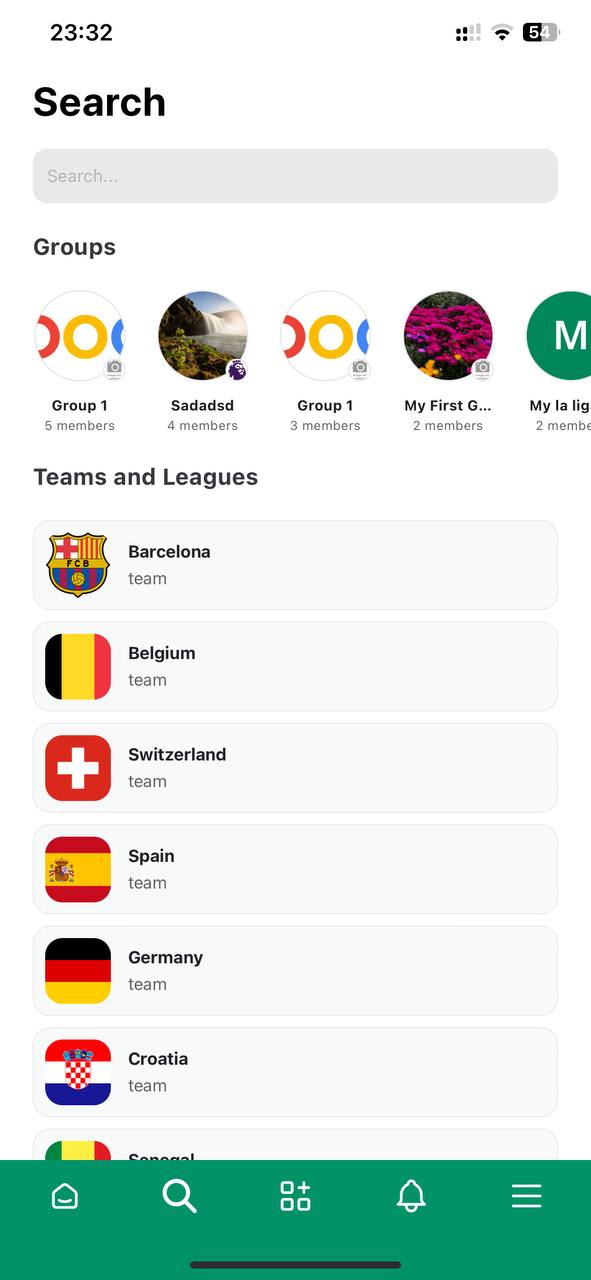 Screenshot of the Wetipp app