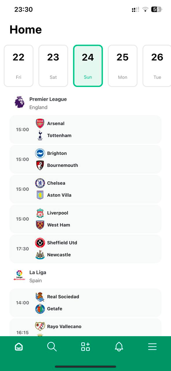 Screenshot of the Wetipp app